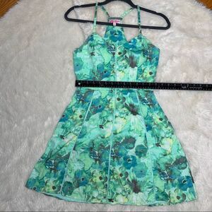Sz 3 Green and Blue Patterned Candies Dress
